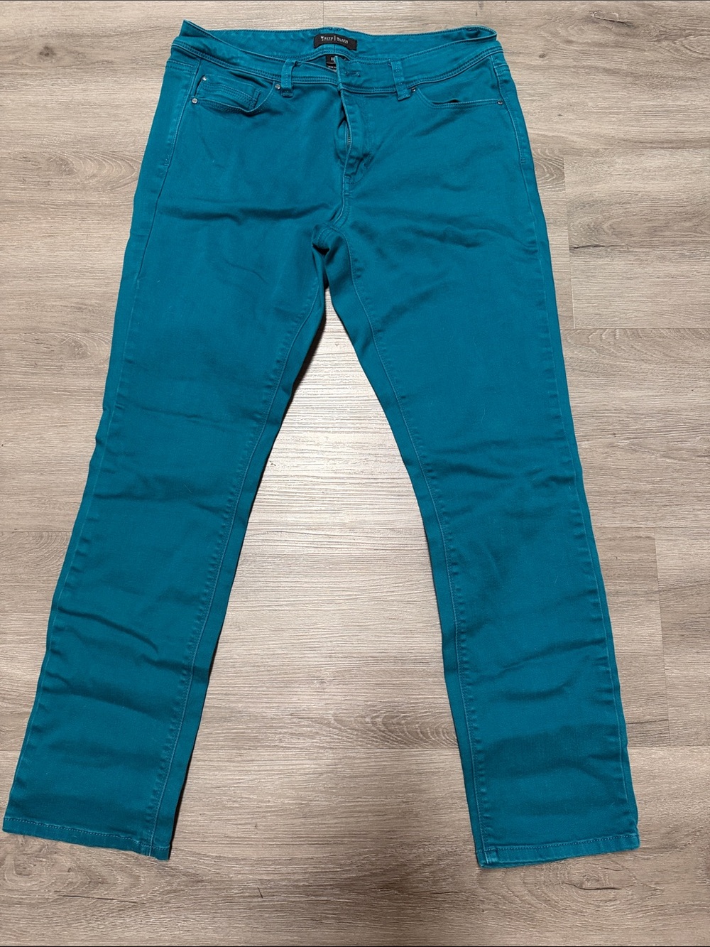 White House Black Market Teal Ankle Crop Jeans